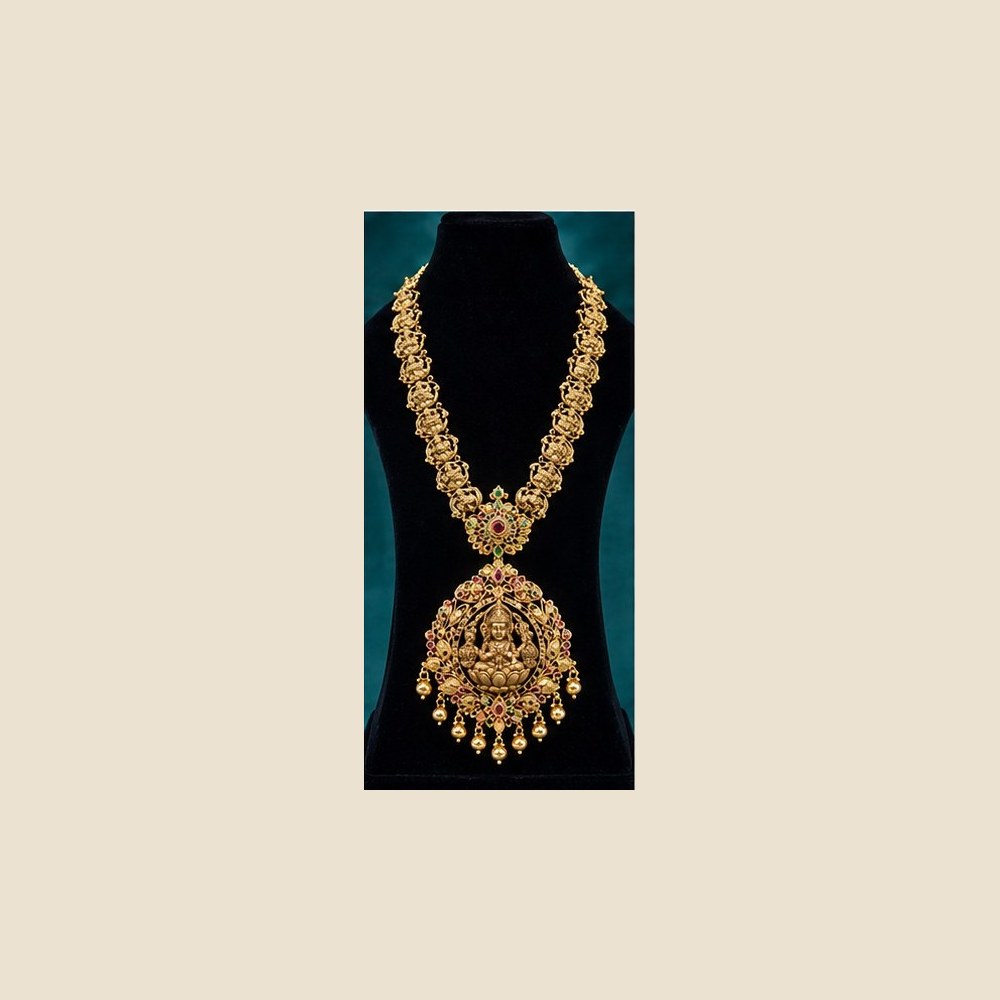 Heavy floral chain Lakshmi haaram